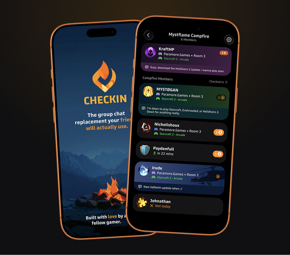 Checkin app, campfire check-in flow